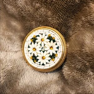 Daisy Mosaic Brooch